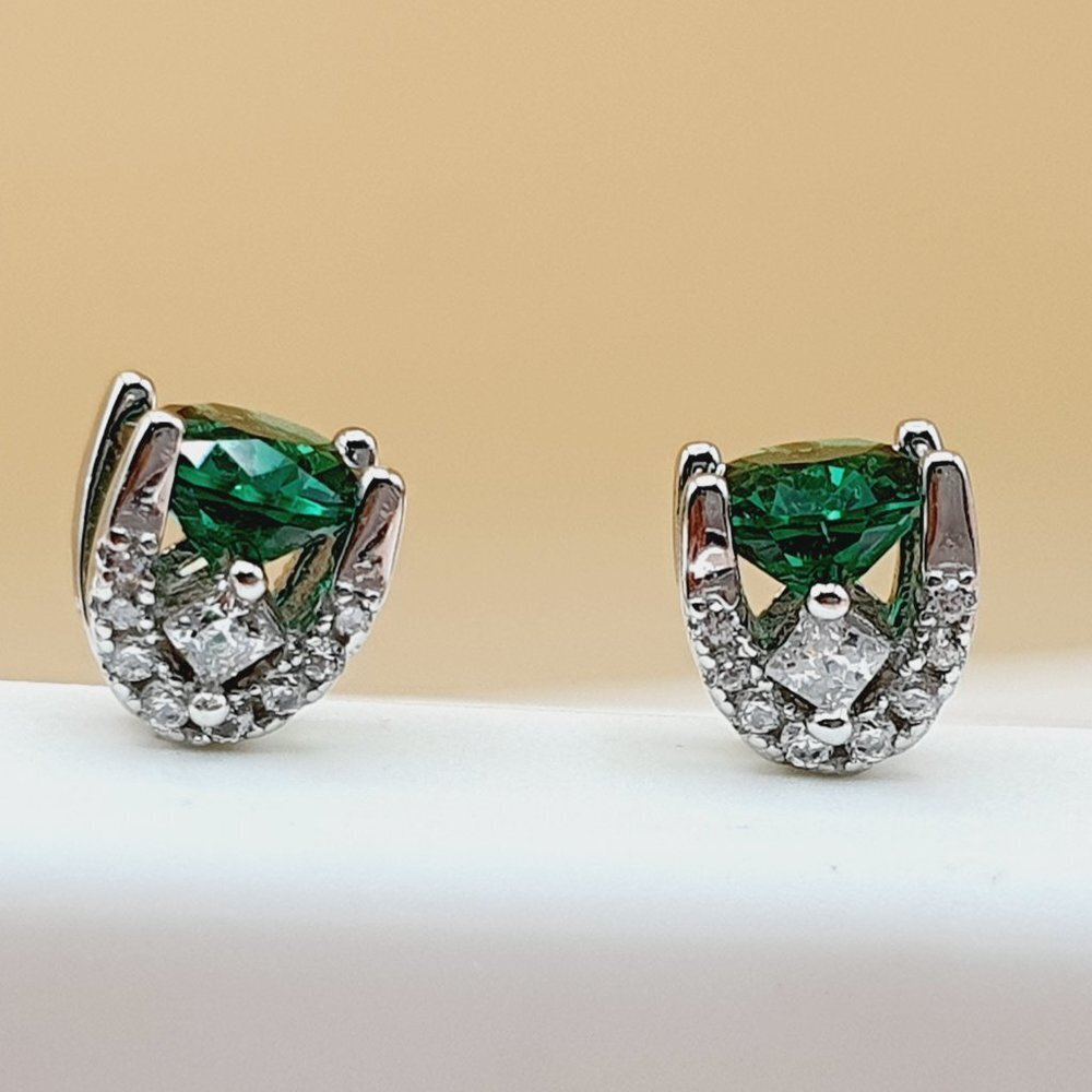 Birthstone S925 Sterling Silver CZ Stud Earrings for Women/Girl, US1925…